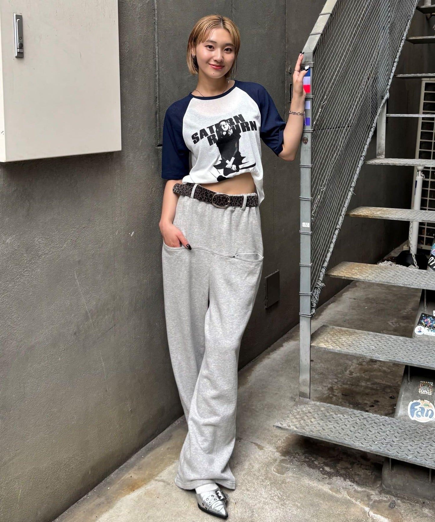 WHO'S WHO gallery Charlotte薄紗插肩五分袖T恤