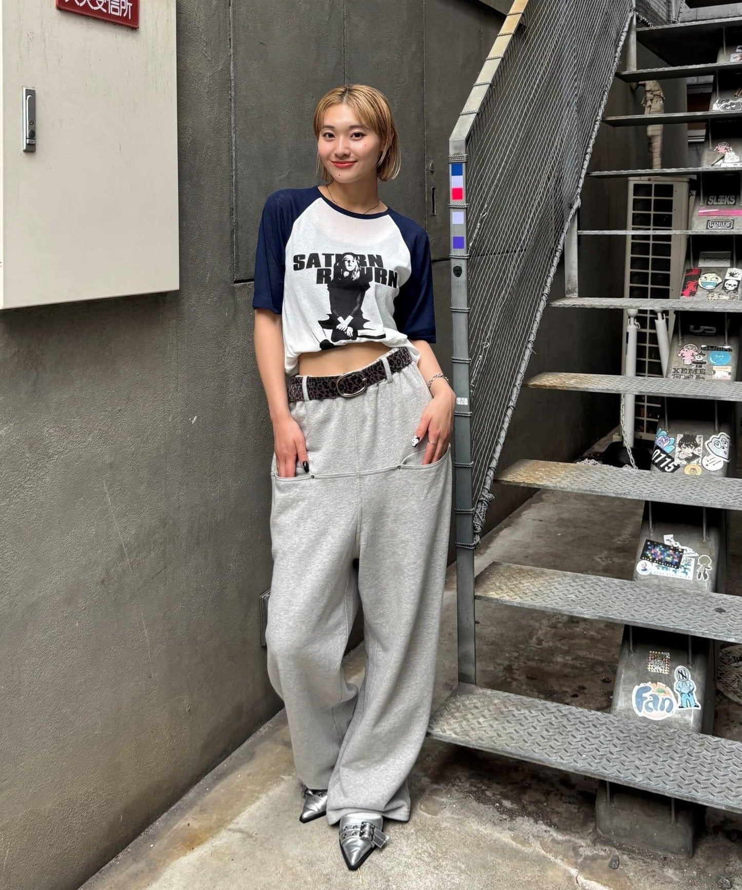 WHO'S WHO gallery Charlotte薄紗插肩五分袖T恤