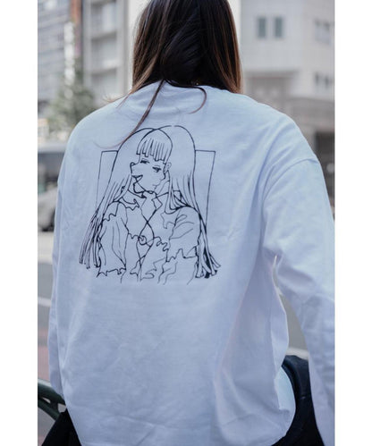 gibous×LHP/吉博斯×LHP/Twins女孩長款T恤/合作長袖T恤