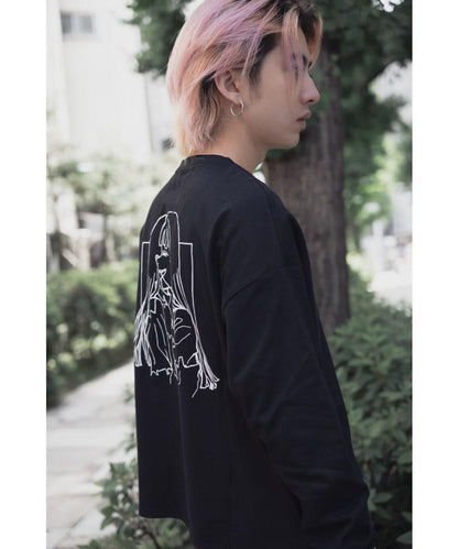 gibous×LHP/吉博斯×LHP/Twins女孩長款T恤/合作長袖T恤