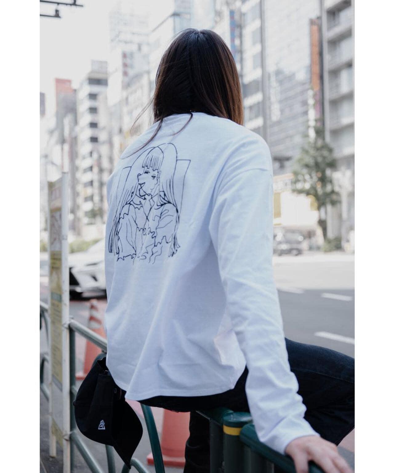 gibous×LHP/吉博斯×LHP/Twins女孩長款T恤/合作長袖T恤