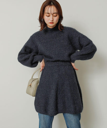 收腰針織連衣裙