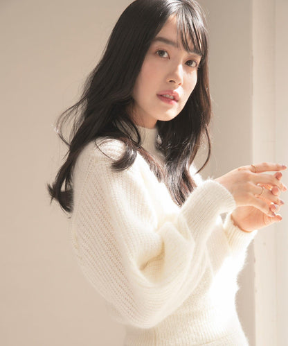 收腰針織連衣裙