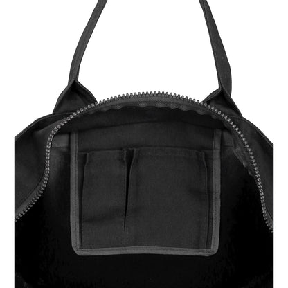 神椿市建設中。（神椿市建設中。） 集合休閒搖滾款 大號拉鍊托特包