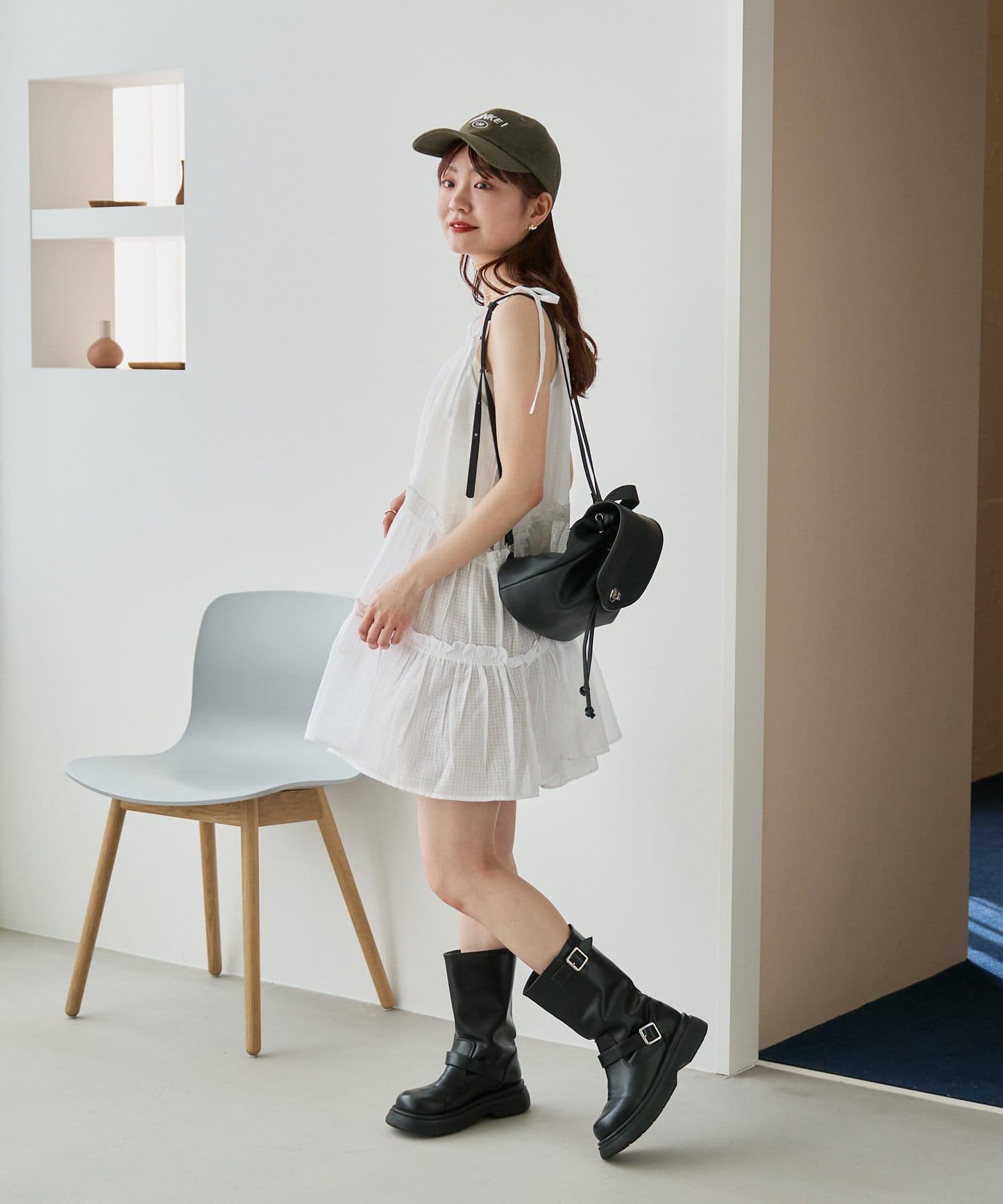 Kastane 迷你皮質雙肩包