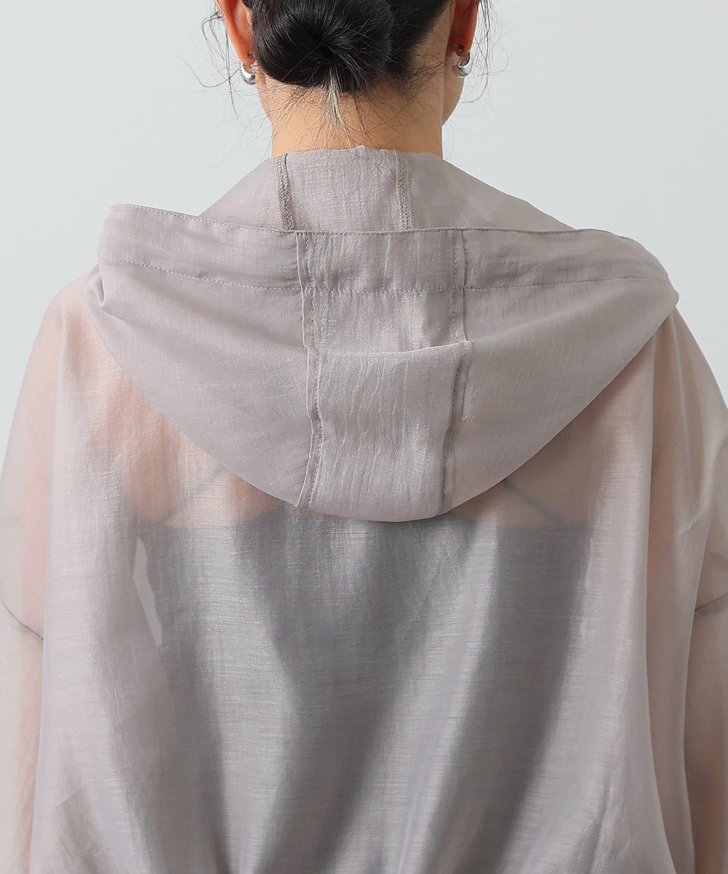 透明滌綸煮沸帶帽羽絨服