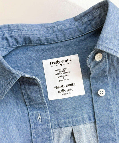 FR刺繡短袖襯衫