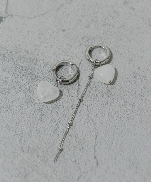 不鏽鋼愛心吊墜兩用耳環