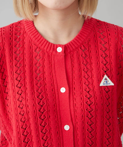 【GEVACO】透孔編織短袖開衫