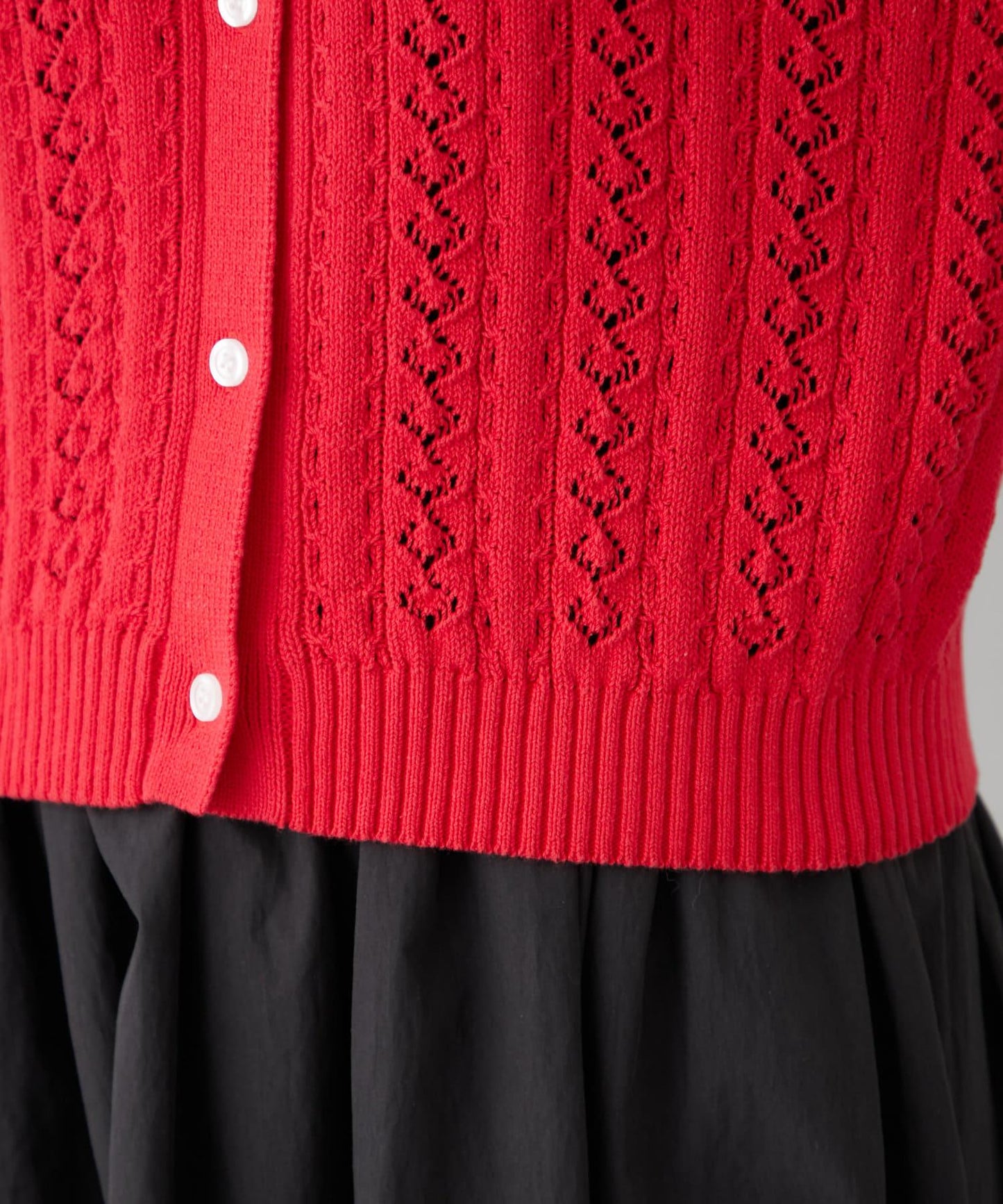 【GEVACO】透孔編織短袖開衫