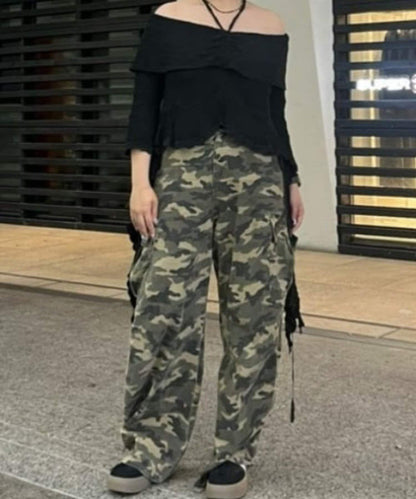 5分袖蕾絲印花露肩T恤