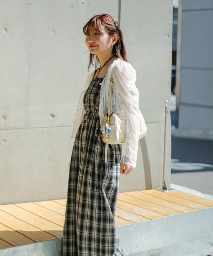 鏤空設計 2piece 揹帶褲套裝