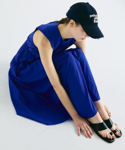 無袖抽繩連衣裙