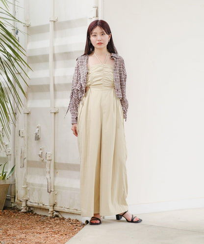 鏤空設計 2piece 揹帶褲套裝