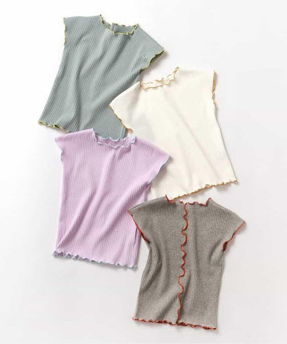 柔軟肋條紋背心