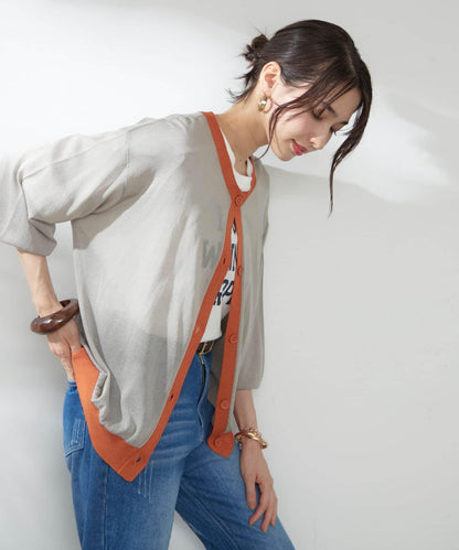 【@kana__18s精選】配色透明針織開衫