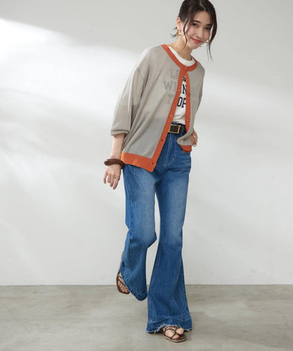 【@kana__18s精選】配色透明針織開衫