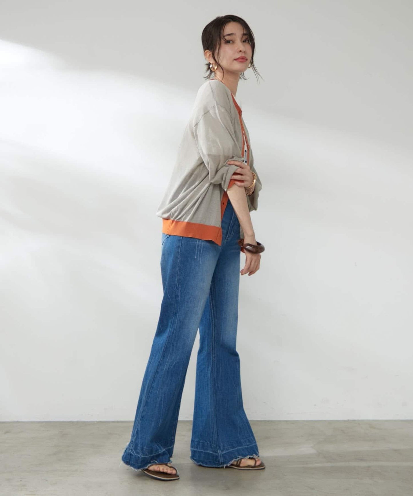 【@kana__18s精選】配色透明針織開衫