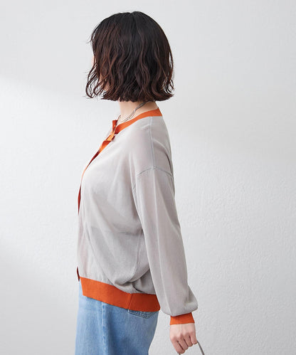 【@kana__18s精選】配色透明針織開衫