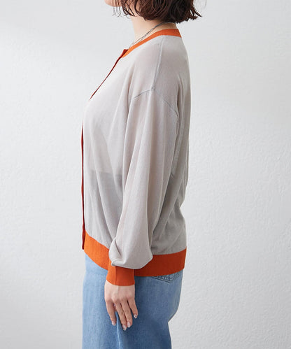 【@kana__18s精選】配色透明針織開衫