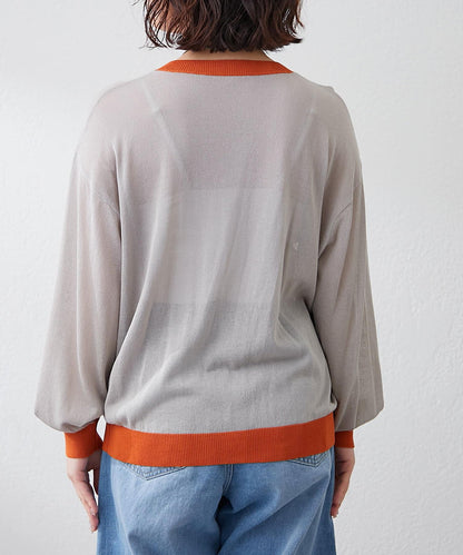 【@kana__18s精選】配色透明針織開衫