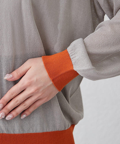 【@kana__18s精選】配色透明針織開衫