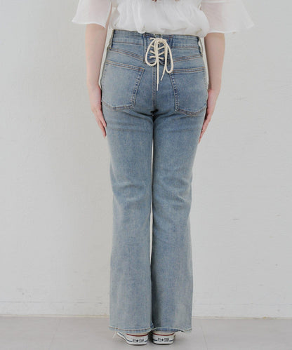 【@reve.perle_企劃】後綁帶荷葉邊喇叭褲