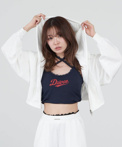 蕾絲Logo帶胸墊疊穿吊帶背心