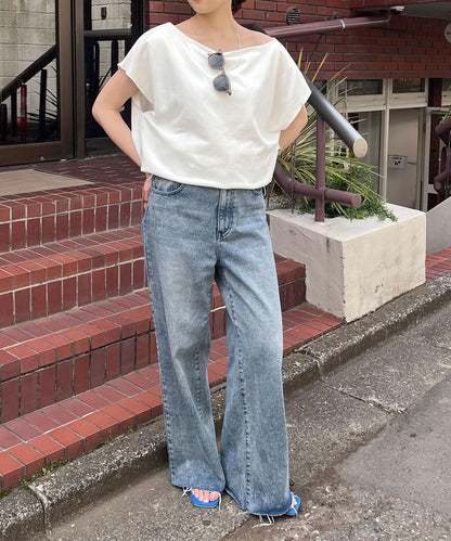 《健康肌露膚》法式短袖露肩衛衣