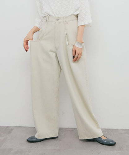 3尺碼可選大口袋設計斜紋長褲