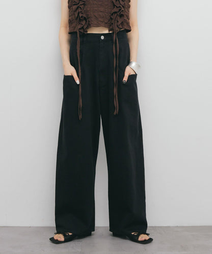 3尺碼可選大口袋設計斜紋長褲