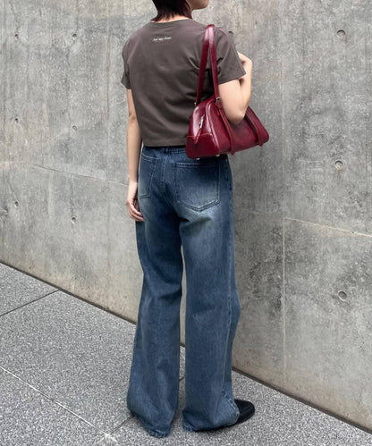 【PIKO企劃 / 復古】背部標誌刺繡緊身T恤