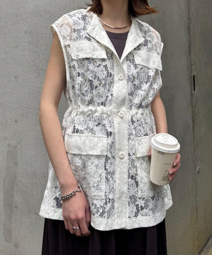 蕾絲軍裝馬甲