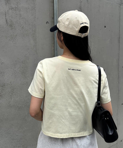 【PIKO企劃 / 復古】背部標誌刺繡緊身T恤