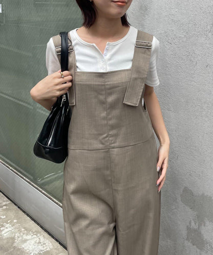 【PIKO企劃 / 網絡限定】亞麻風連體褲