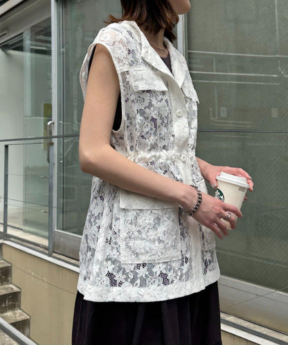 CIAOPANIC TYPY 蕾絲軍風背心