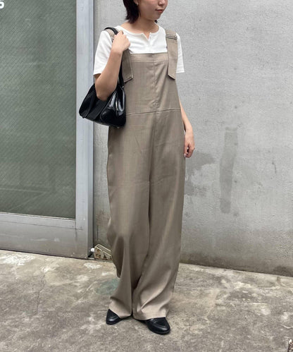 【PIKO企劃 / 網絡限定】亞麻風連體褲