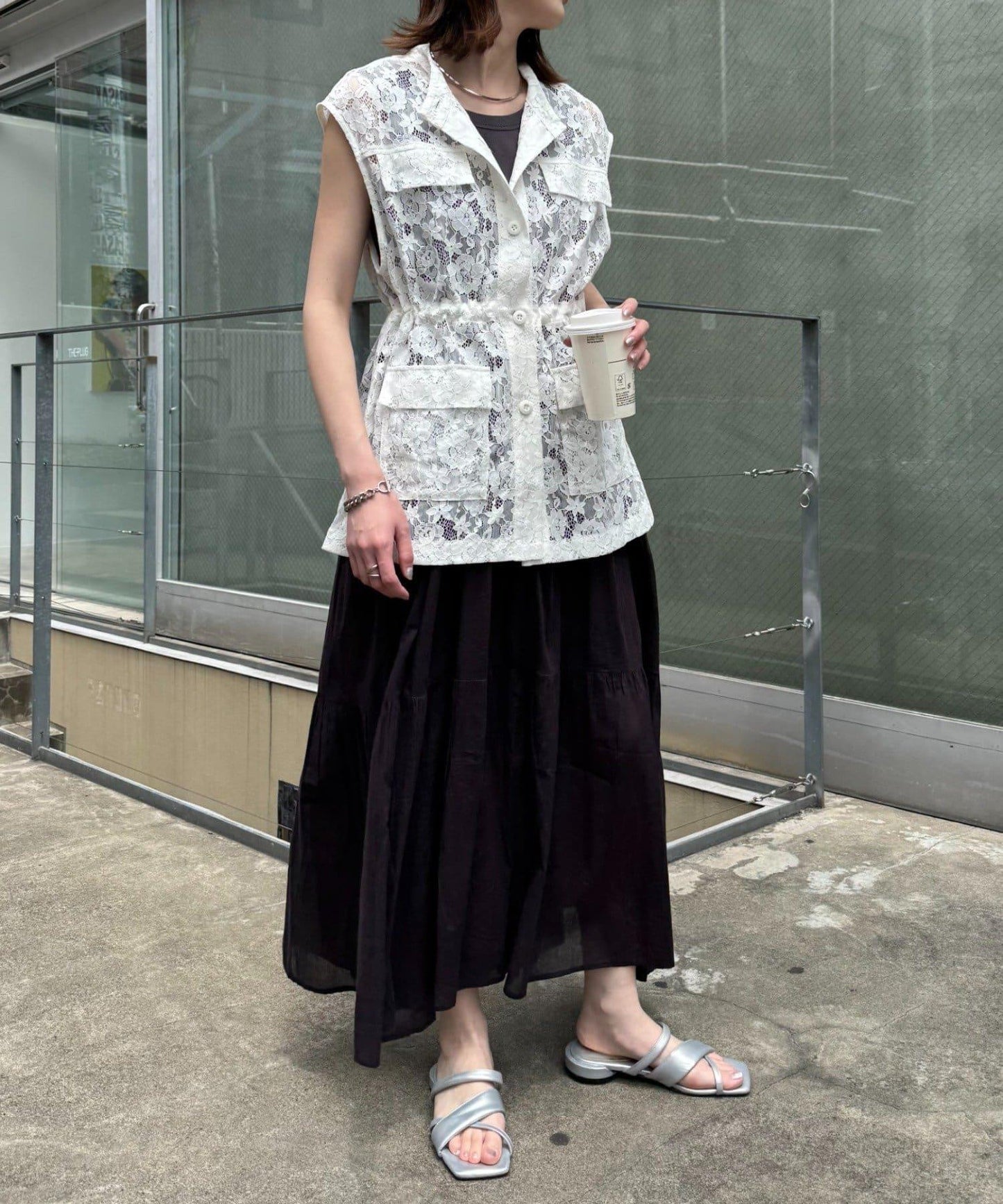 CIAOPANIC TYPY 蕾絲軍風背心