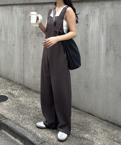 【PIKO企劃 / 網絡限定】亞麻風連體褲