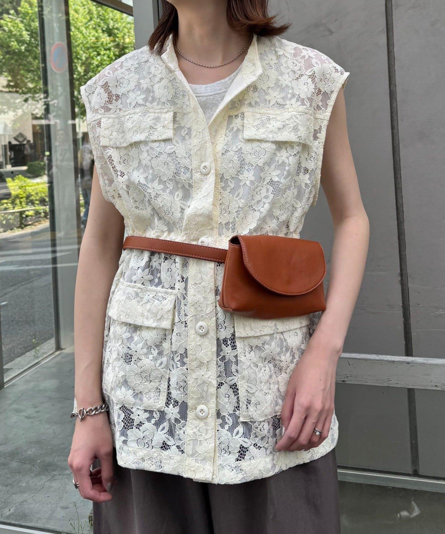 CIAOPANIC TYPY 蕾絲軍風背心