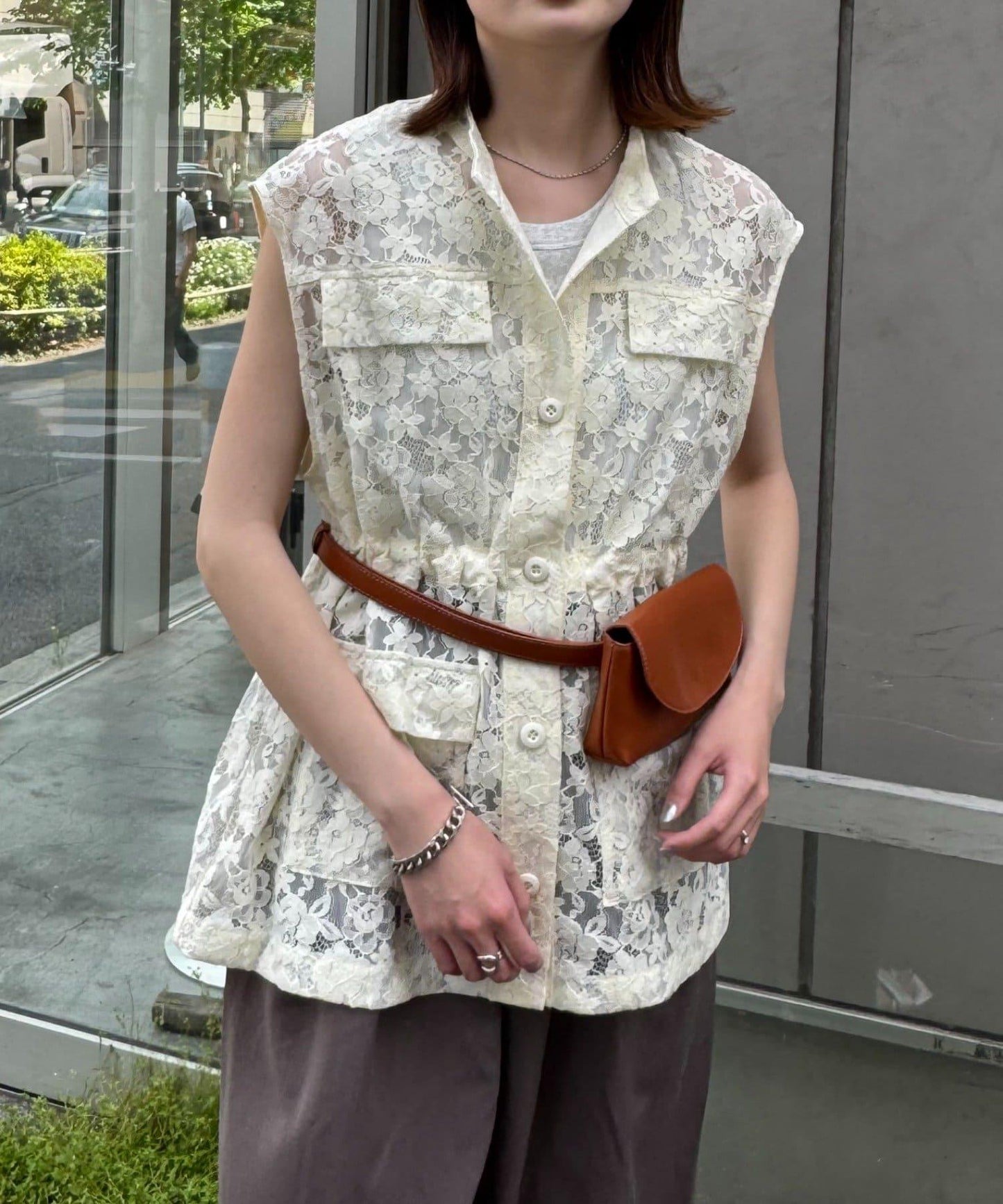 蕾絲軍裝馬甲