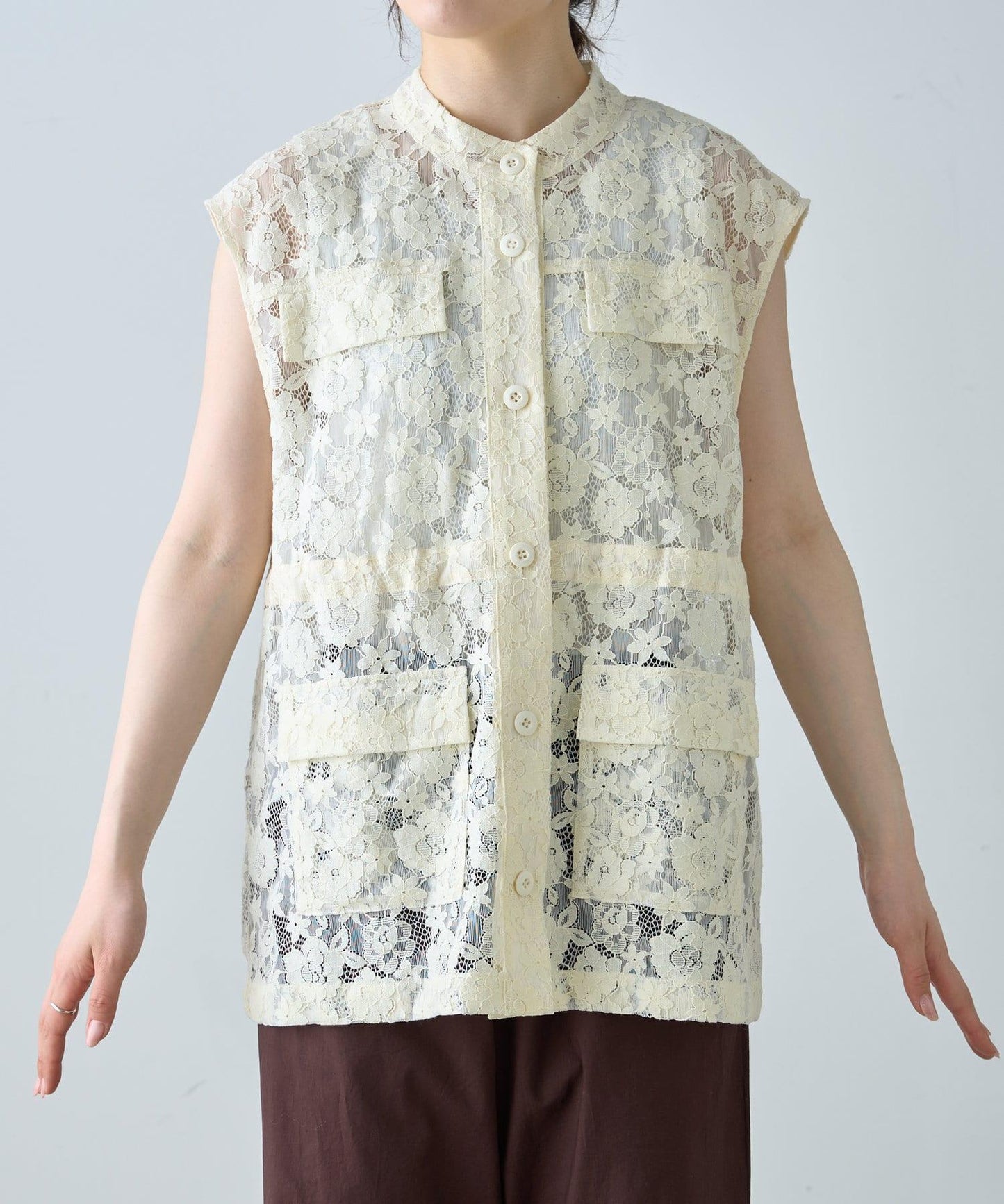 CIAOPANIC TYPY 蕾絲軍風背心