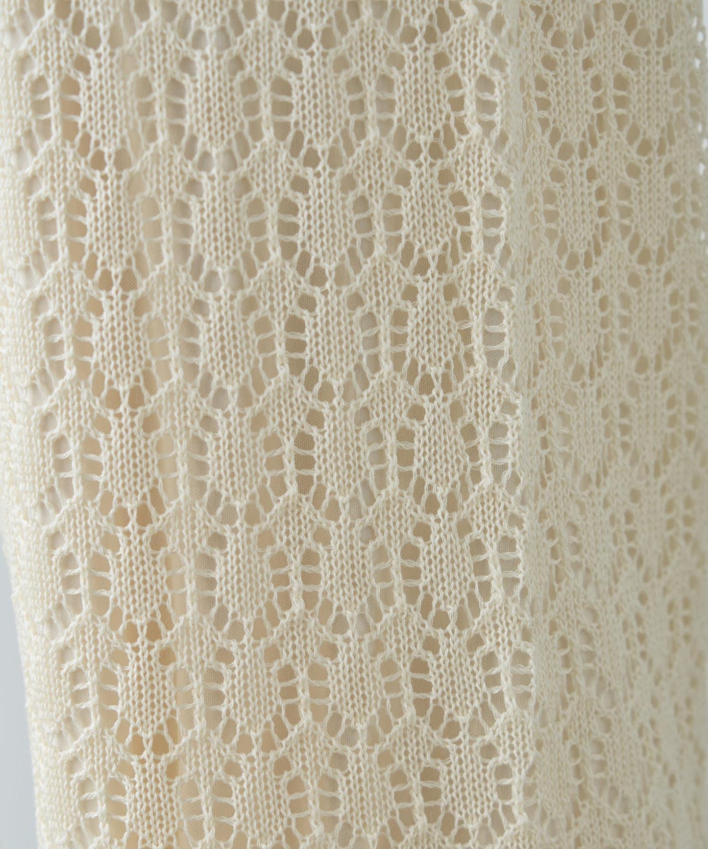 蕾絲針織闊腿褲