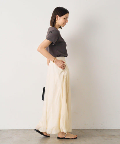 輕盈塔夫綢燈籠半身裙