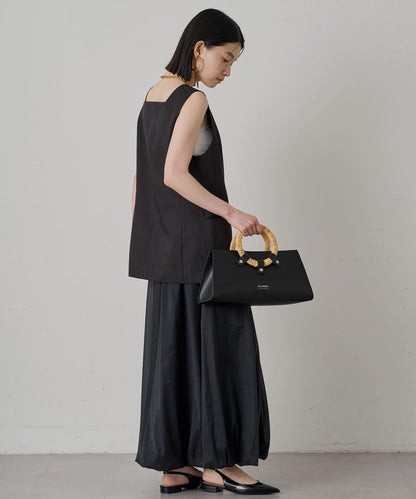 輕盈塔夫綢燈籠半身裙