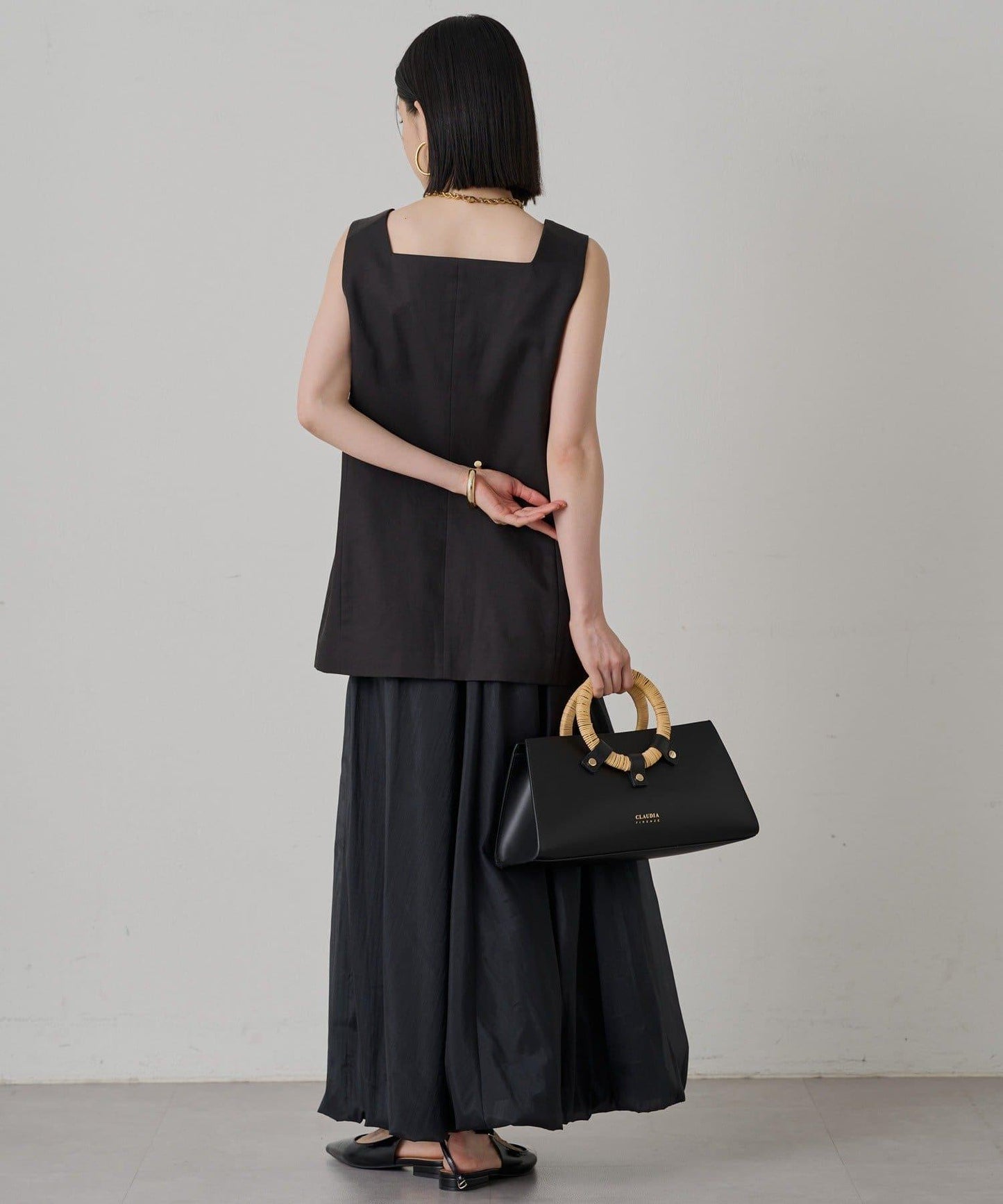 輕盈塔夫綢燈籠半身裙