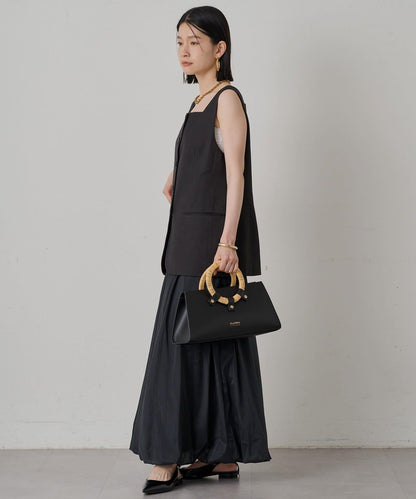 輕盈塔夫綢燈籠半身裙