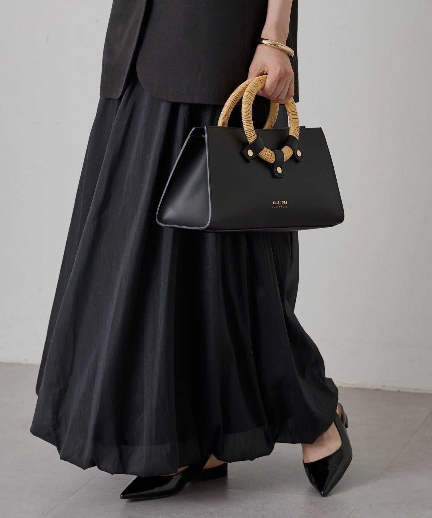 輕盈塔夫綢燈籠半身裙