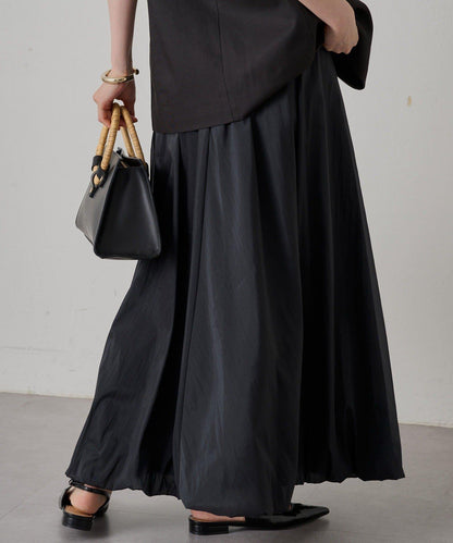 輕盈塔夫綢燈籠半身裙
