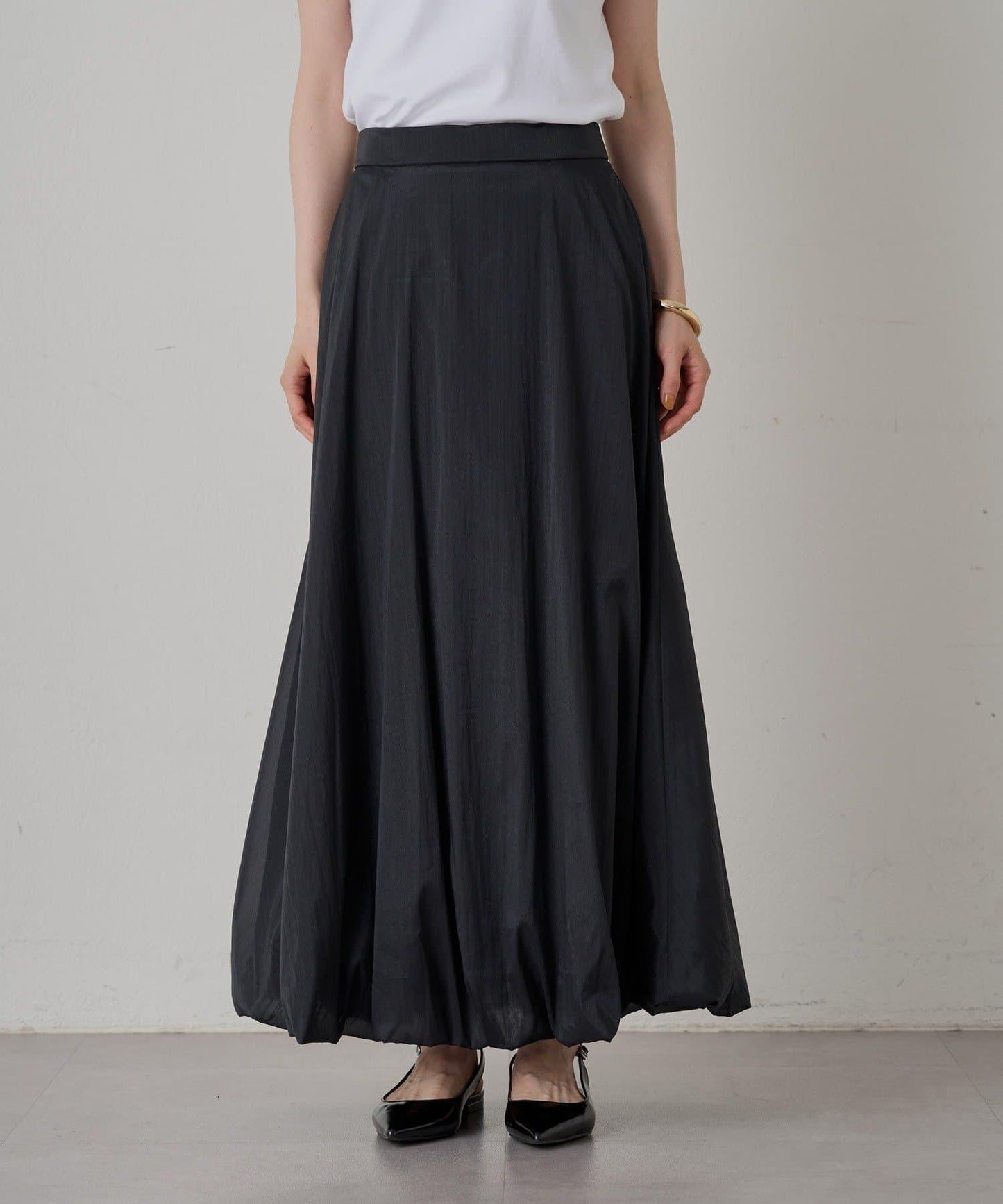 輕盈塔夫綢燈籠半身裙